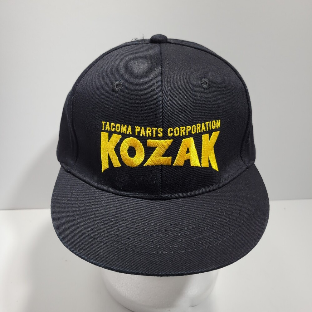 Tacoma Parts Corporation Kozak Hat Cap Snapback Black Baseball Hiker Hiking Mens